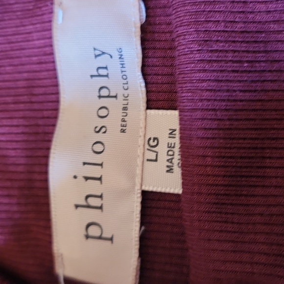 philosophy, NWOT, Women's Top, Size Large, Burgundy - Picture 6 of 9